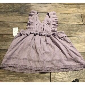 New Womens Melrose & Market Sz Medium Tank Top Shirt Smock Shirt Light Purple